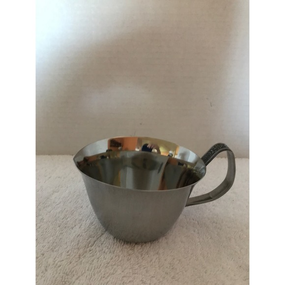 Vintage Creamer And  Sugar Bowl Set With Stainless Tray - Picture 3 of 11